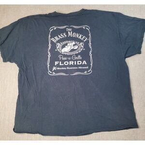 Gildan T-Shirt Mens 3XL Navy Blue The Brass Monkey Florida‎ Souvenir Graphic Tee